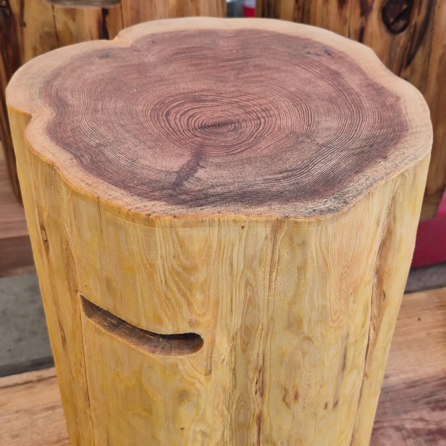 Love us a stump seat! #got wood #hmbbuilt